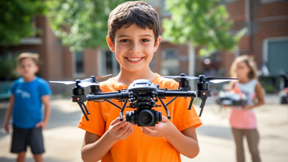 Enfant avec un drone