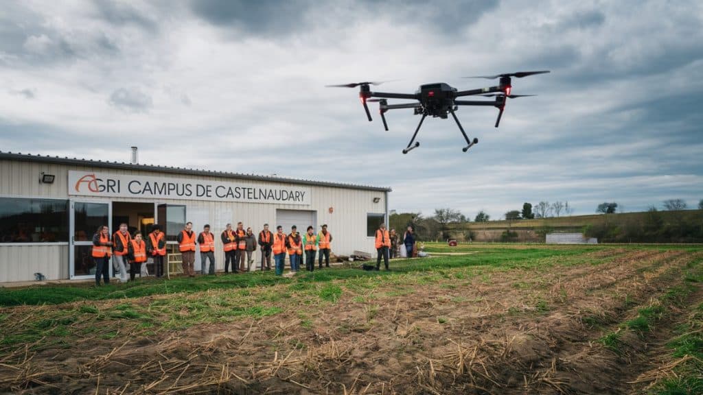 Drone à l'Agri Campus