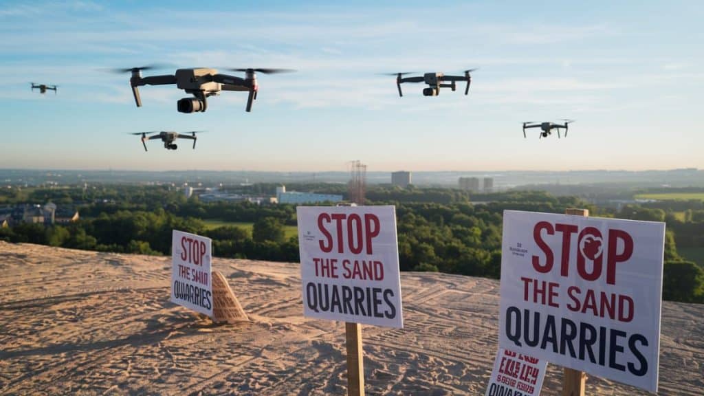 Drones lors d'une manifestation