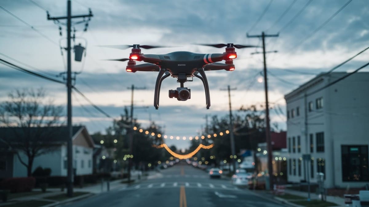 Drone dans une rue