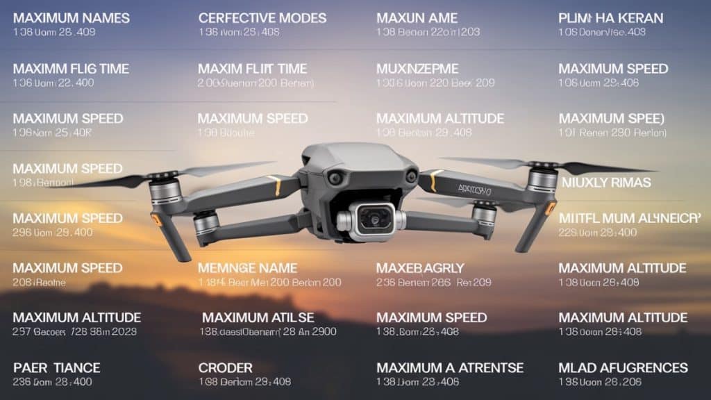 Spécifications drone vitesses et altitudes