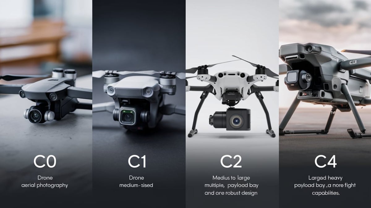 Comparatif drones modèles C0 à C4