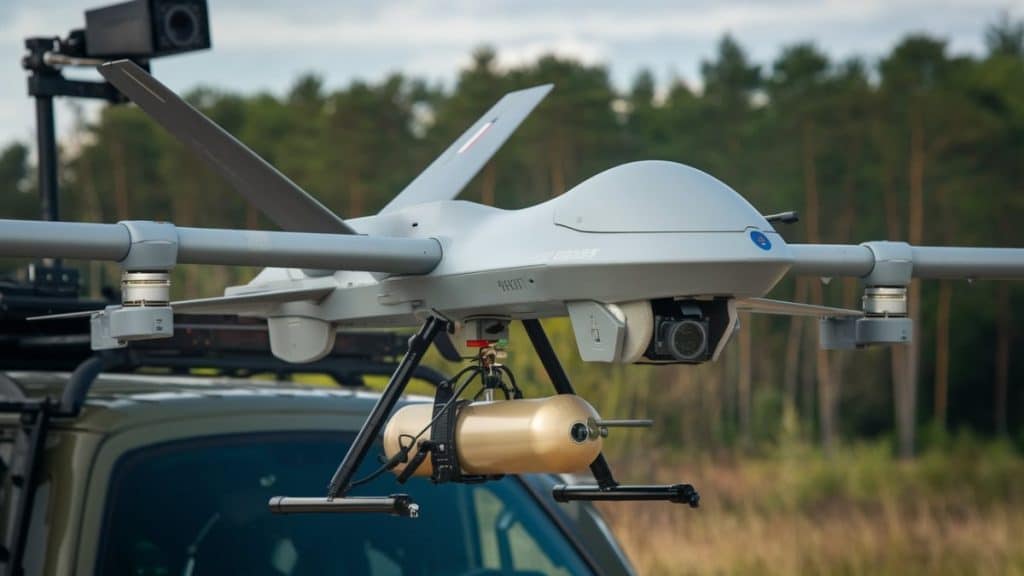 Drone militaire armé