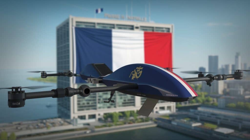 Drone avec drapeau français