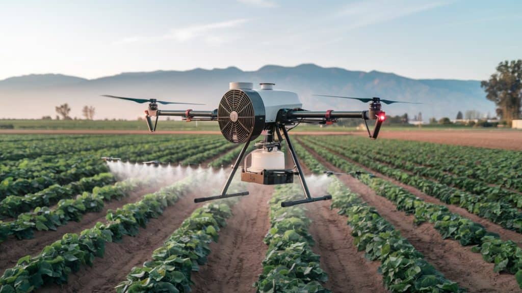 Drone pulvérisation agricole cultures