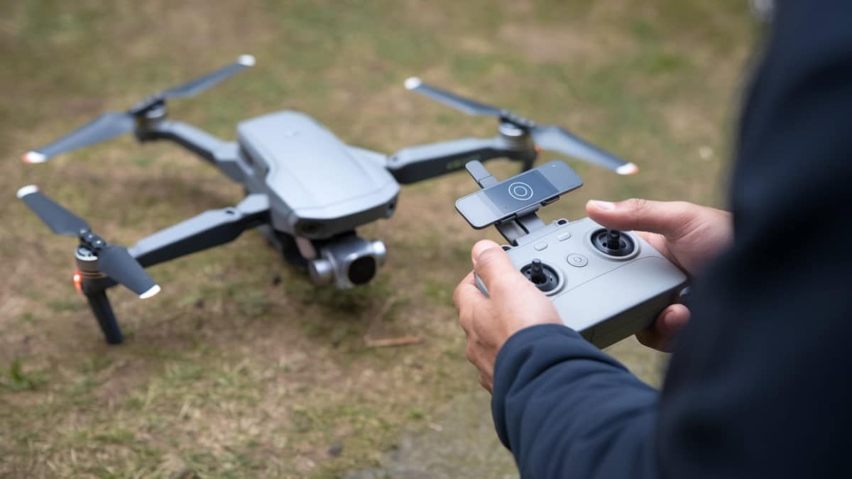 Commande d'un drone portable