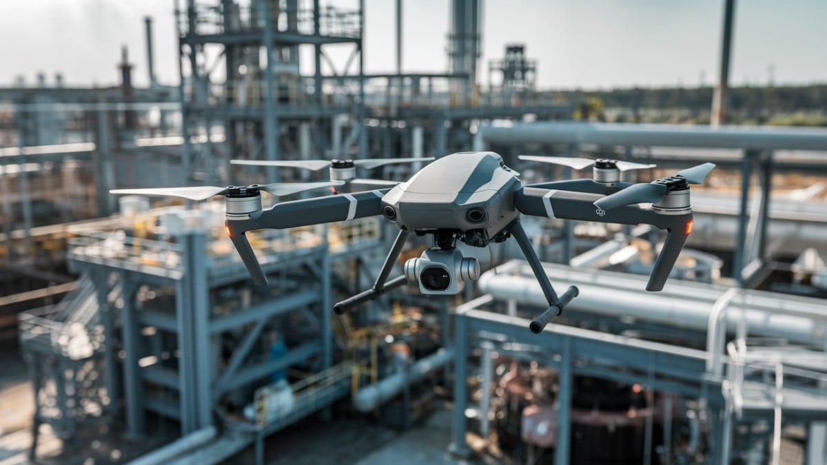 Drone sur site industriel