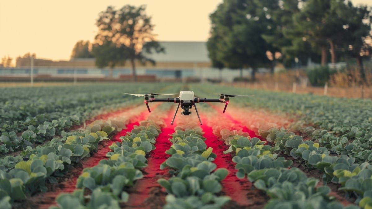 Drone en action sur cultures